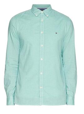 Camisa Tommy Hilfiger Flex Textured Verde para Homem