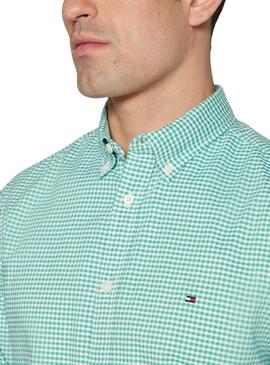 Camisa Tommy Hilfiger Flex Textured Verde para Homem