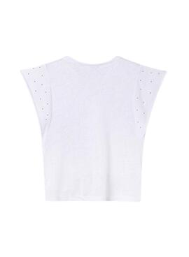 Camiseta Mayoral Tachuelas Branco Para Menina