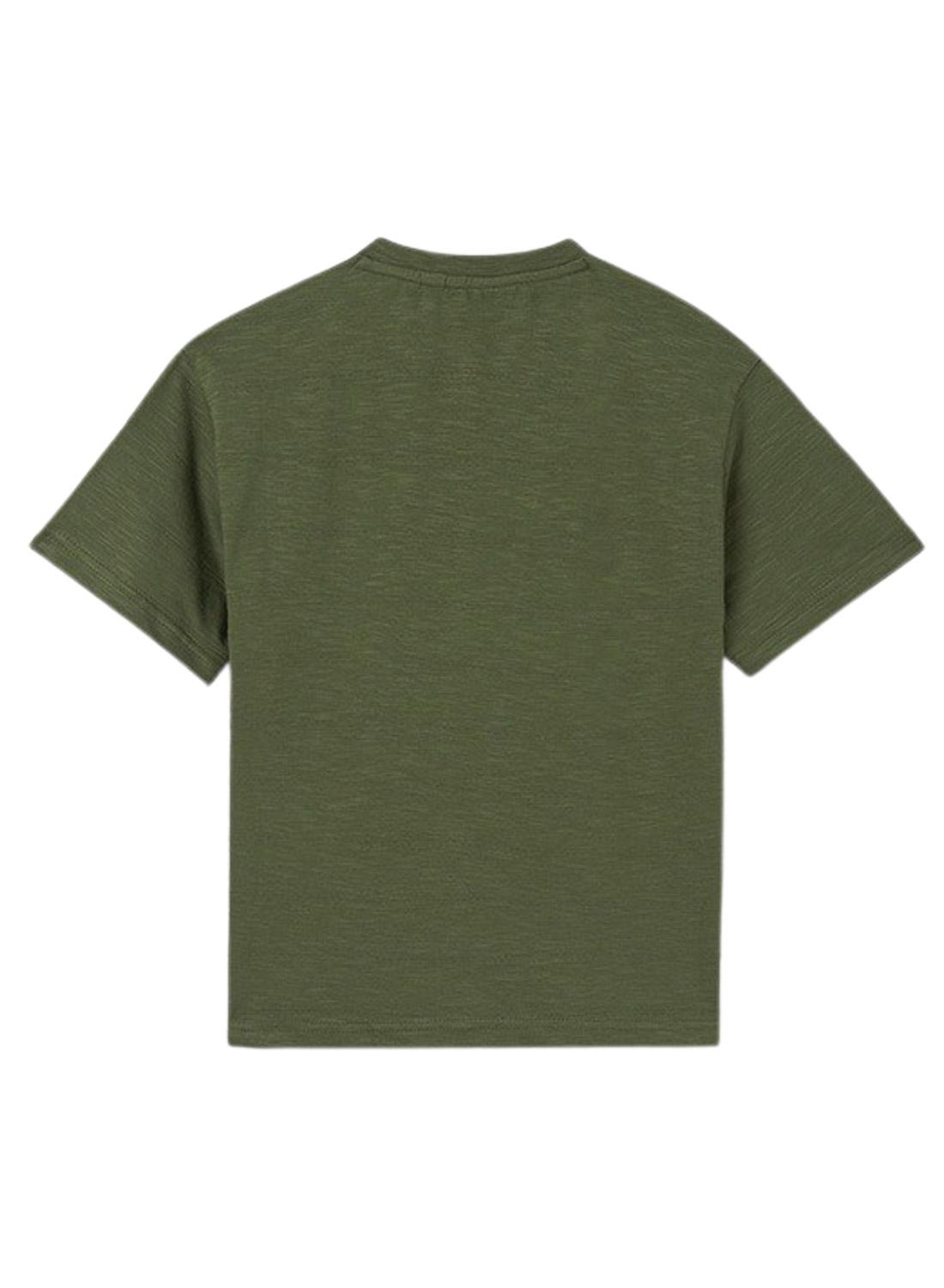 Camiseta Mayoral Estrutura Listras Verde para Menino