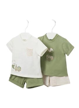 Conjunto Mayoral Carrinhos Verde para Bebê