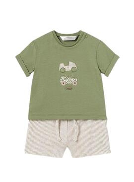 Conjunto Mayoral Carrinhos Verde para Bebê