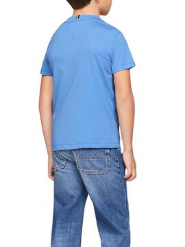 Camiseta Tommy Hilfiger Essential Azul para Menino