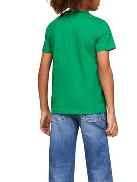 Camisa Tommy Hilfiger Essential Verde para Crianças
