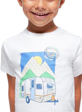 Camiseta Mayoral On The Road Branca Para Menino