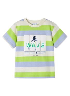 Camiseta Mayoral Wave Verde Para Menino