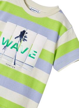 Camiseta Mayoral Wave Verde Para Menino