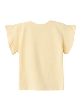 Camiseta Name It Debra Amarela Para Menina