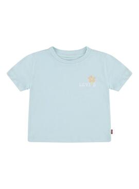 Camiseta Levi's Ocean Turquesa para menina.