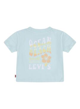 Camiseta Levi's Ocean Turquesa para menina.