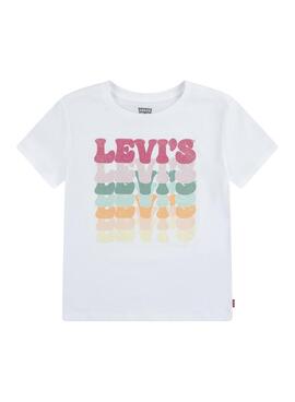 Camiseta Levis Retro Branca Para Menina