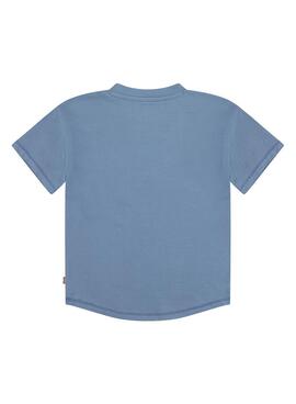 Camiseta Levi's Curved Azul Para Meninos