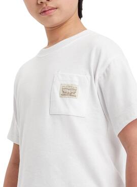 Camiseta Levis Curved Branco Para Menino