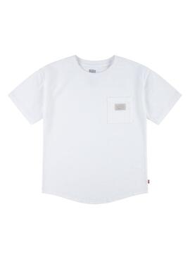 Camiseta Levis Curved Branco Para Menino