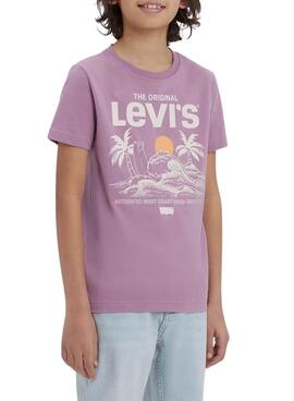 Camiseta Levis View Roxa Para Menina