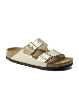 Sandálias Birkenstock Arizona BF Gold Para Mulher