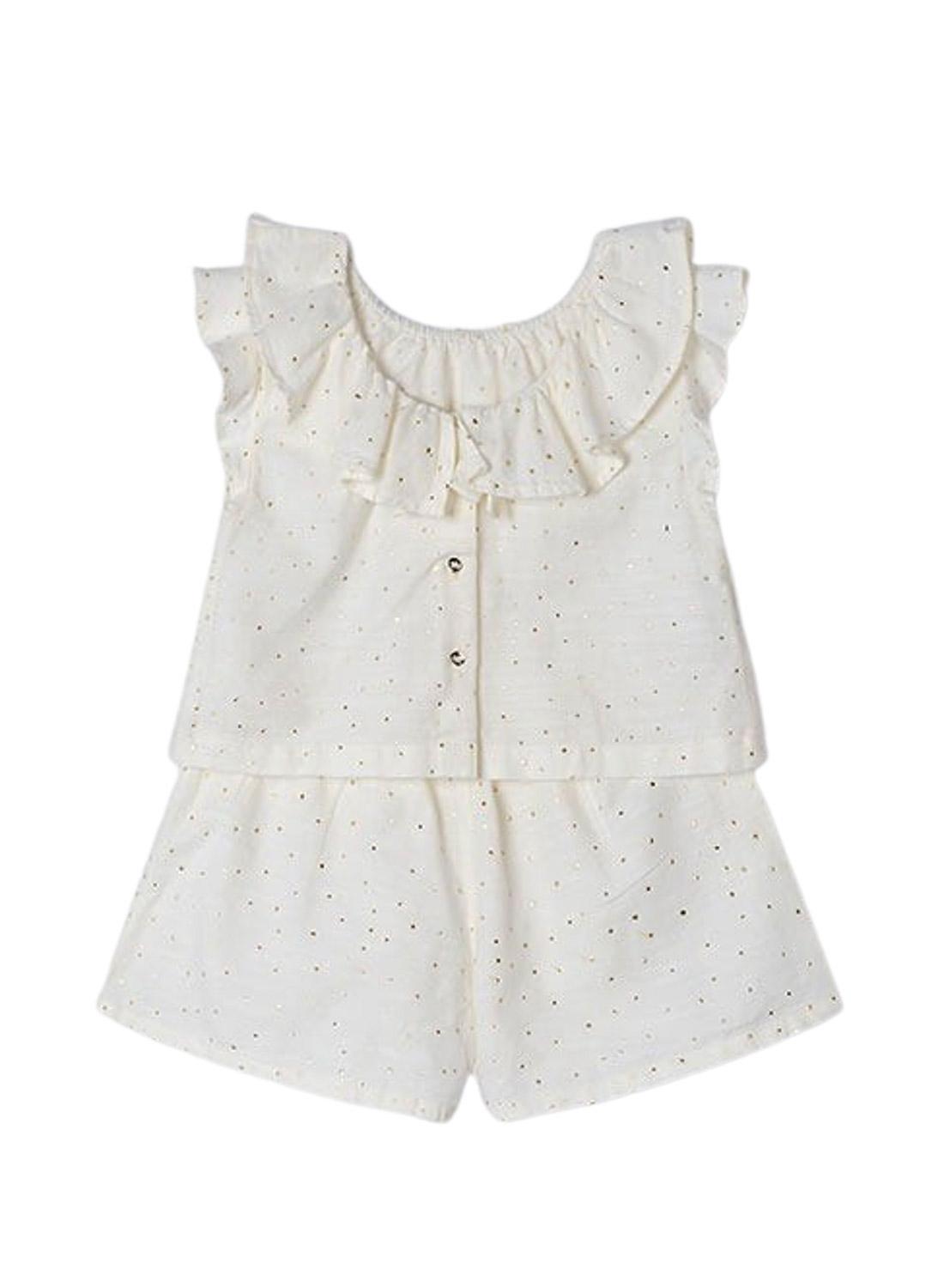 Conjunto Mayoral Lunares Branco para Menina