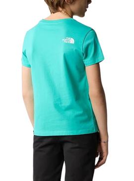 Camiseta The North Face Simple Dome Turquesa Crianças