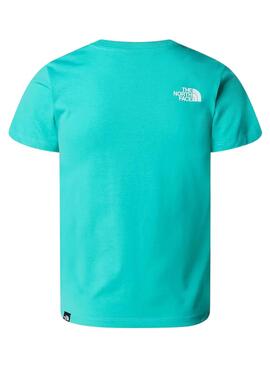 Camiseta The North Face Simple Dome Turquesa Crianças