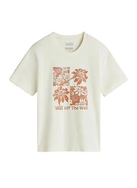 Camiseta Vans Tropic Check Beige Para Meninas