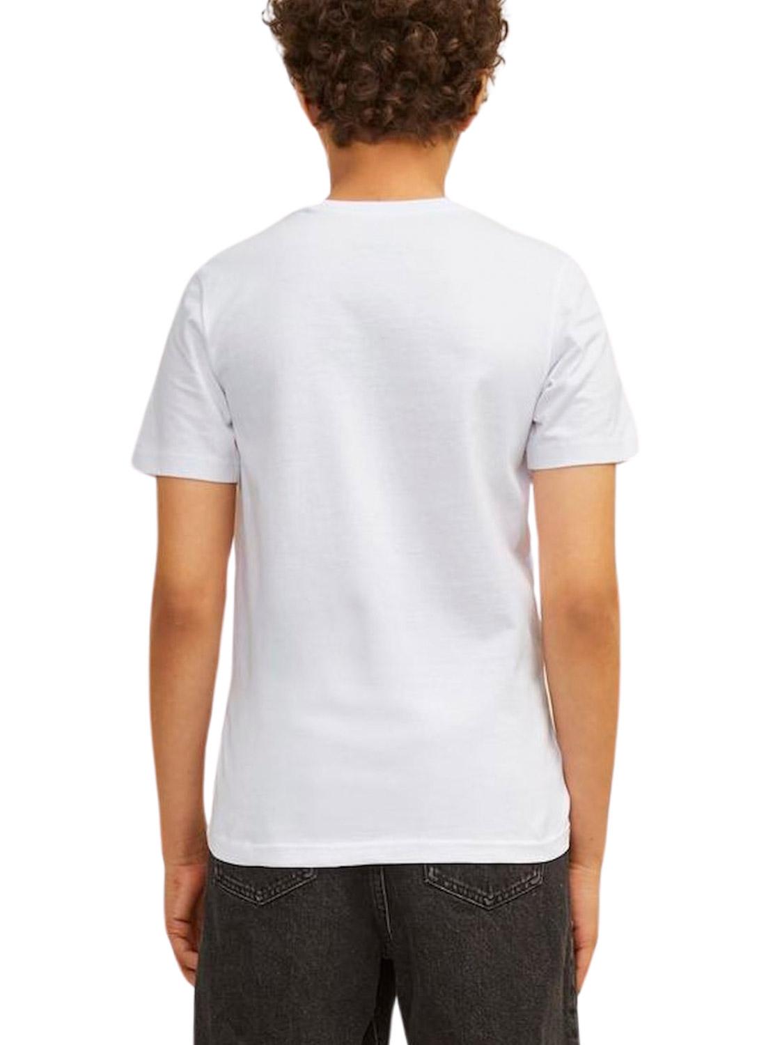 Camiseta Jack and Jones Tampa Branco Para Menino.