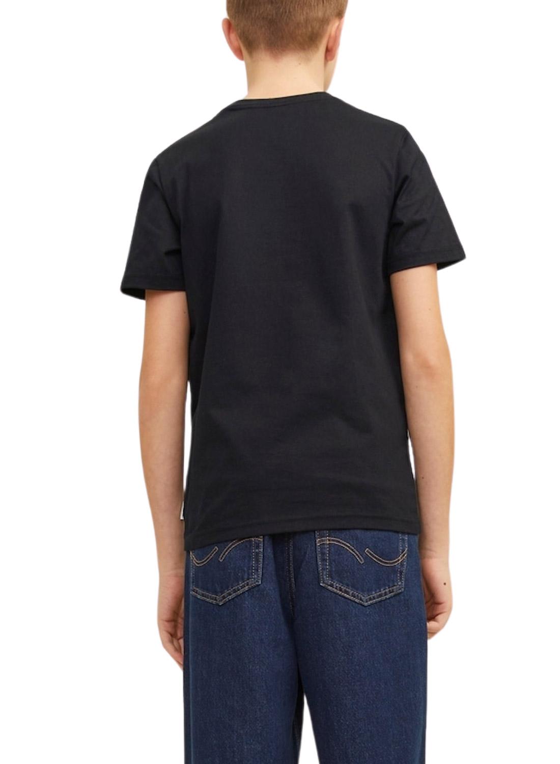 Camiseta Jack and Jones Tampa Preto Para Criança