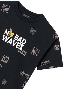 Camisa Mayoral Estampada Surfista Cinza Para Menino