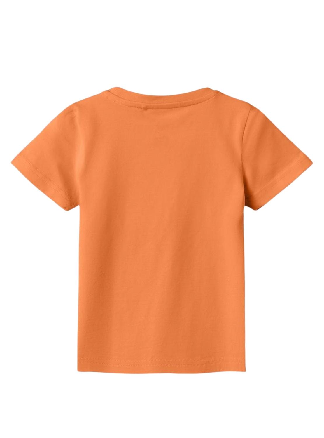 Camiseta Name It Fisher Laranja Para Menino