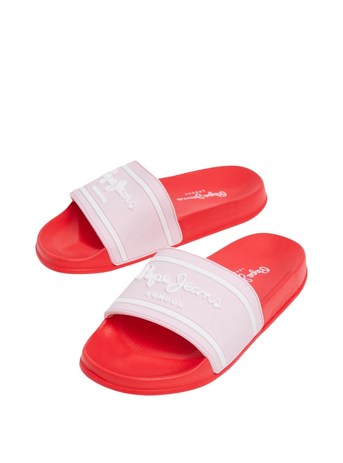 Chinelos Pepe Jeans Slider Vermelho Para Menina