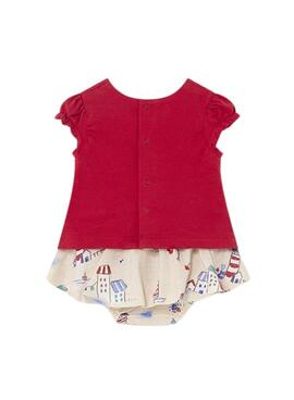 Conjunto Mayoral Saia Vermelha para Bebê