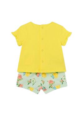 Conjunto Mayoral Ponto curto Amarelo Para Bebê