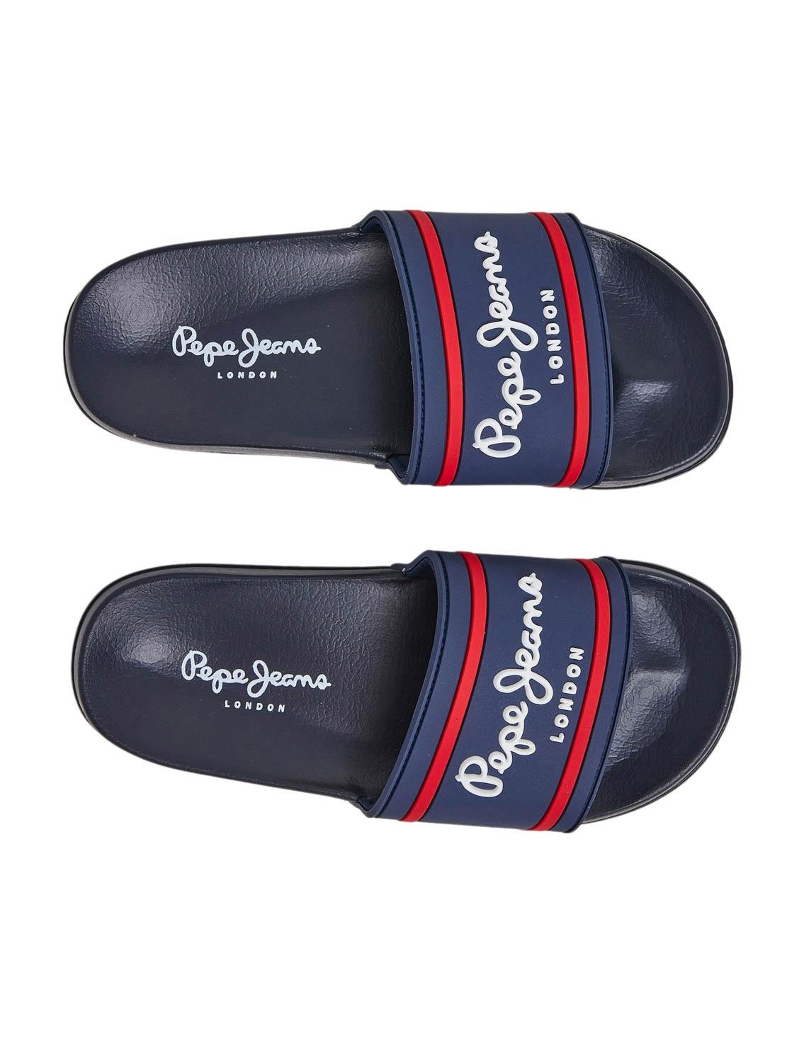 Chinelos Pepe Jeans Slider Azul Marinho Para Menino