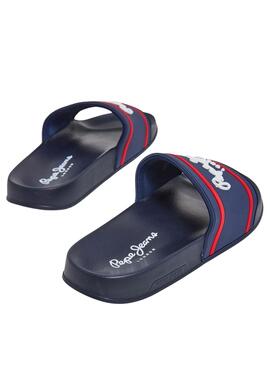 Chinelos Pepe Jeans Slider Azul Marinho Para Menino