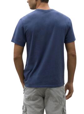 Camiseta Azul Marinho Ecoalf para Homem