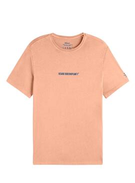 Camiseta Laranja Ecoalf Birca para Homem