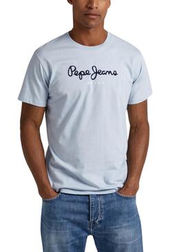 Camiseta Pepe Jeans Eggo Azul Para Homem