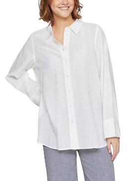 Camisa Vila Linho Branco Para Mulher