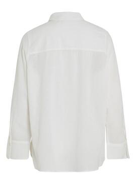 Camisa Vila Linho Branco Para Mulher