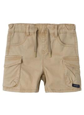 Bermudas Name It Ben Baggy Cargo Tostado Para Menino e Menina