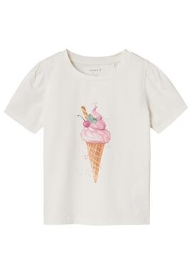 Camiseta Name It Beige Para Menina