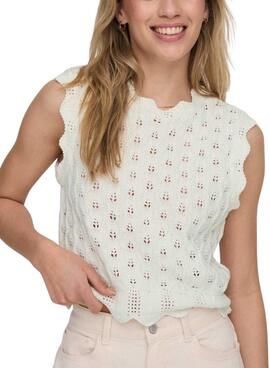 Top Only Luna Branco Para Mulhere