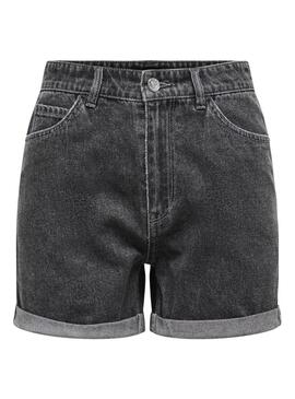 Shorts Only Vega Mom Preto Para Mulher