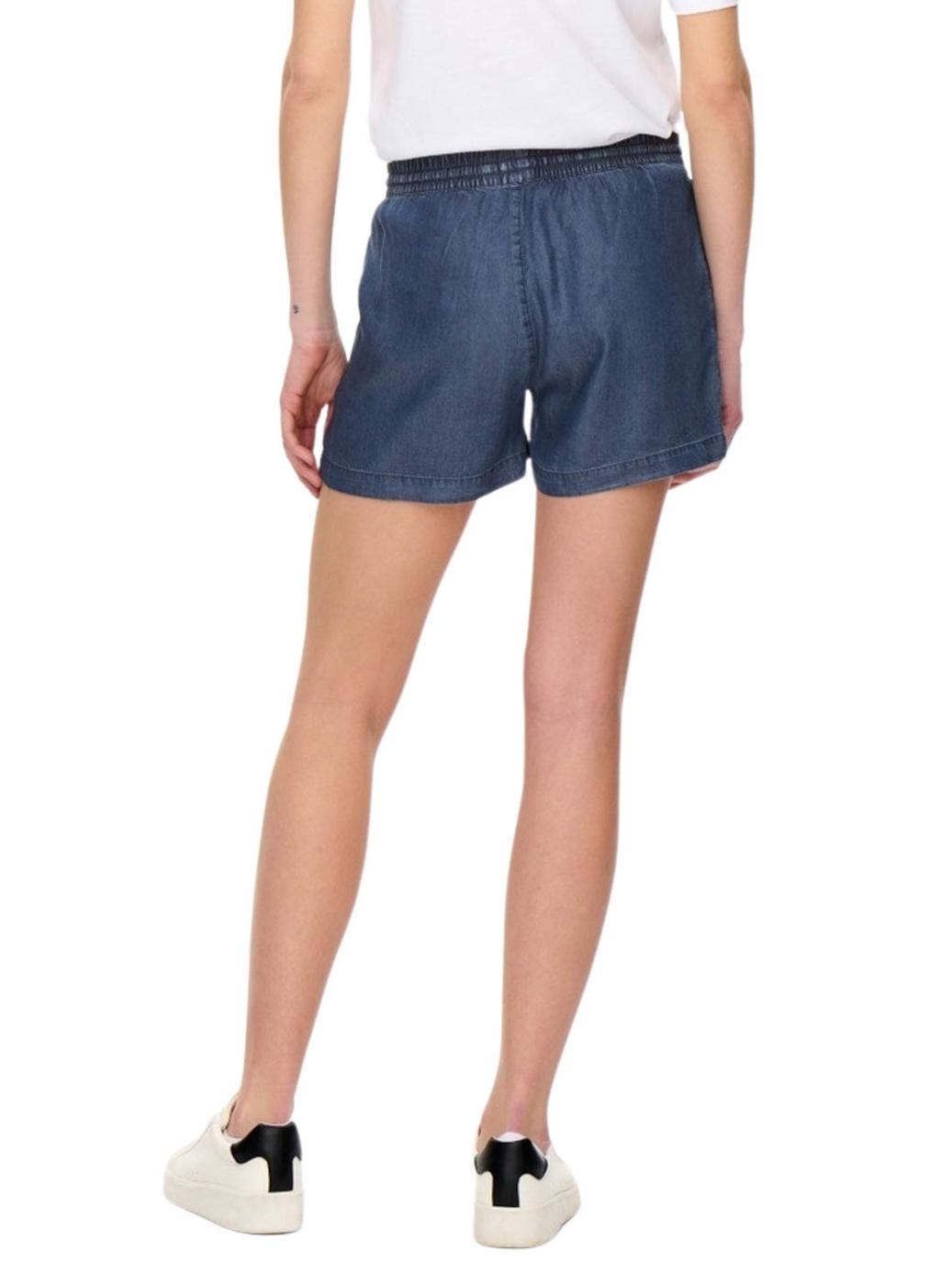 Shorts Only Pema Denim Escuro Para Mulher