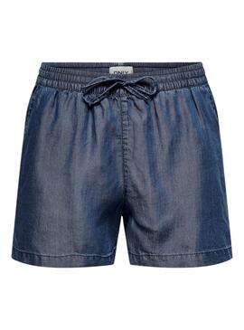 Shorts Only Pema Denim Escuro Para Mulher