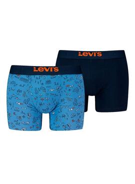 Boxers Levis Beach Go Azul para Homem