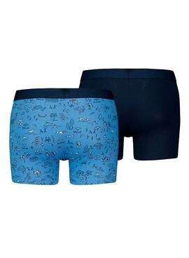 Boxers Levis Beach Go Azul para Homem