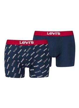 Boxers Levi's Logo Aop Marinho Para Homem