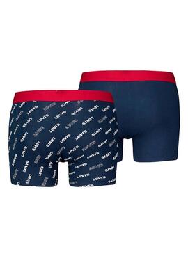 Boxers Levi's Logo Aop Marinho Para Homem