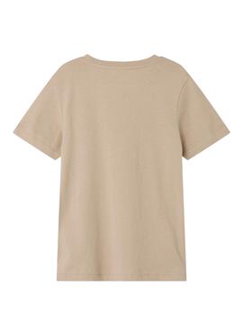 Camiseta Name It Holasse Beige Para Menino