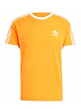 Camiseta Adidas Listras Laranja